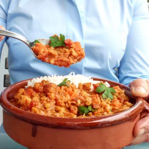 Dahl lentilles corail et patate douce curry