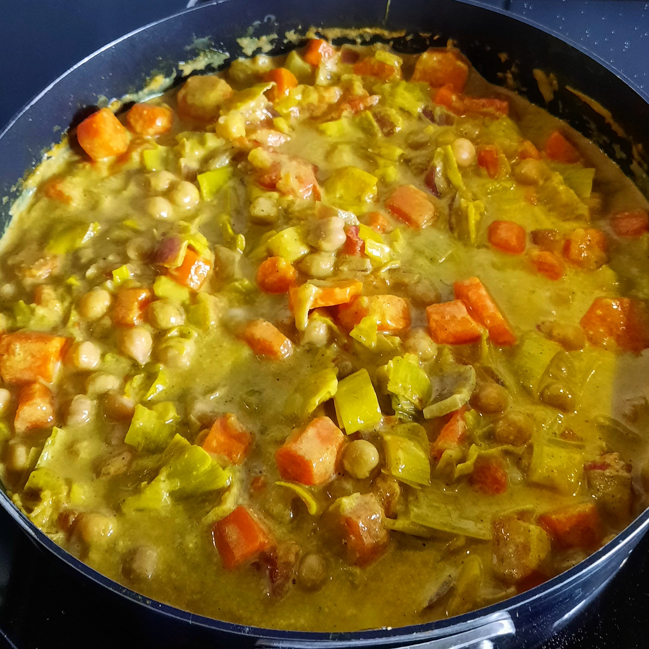 Curry poireaux carottes