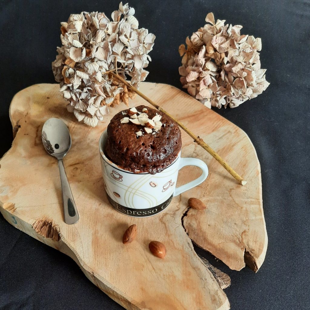 Recette mugs cakes chocolat amandes Saveurs de Sandrine